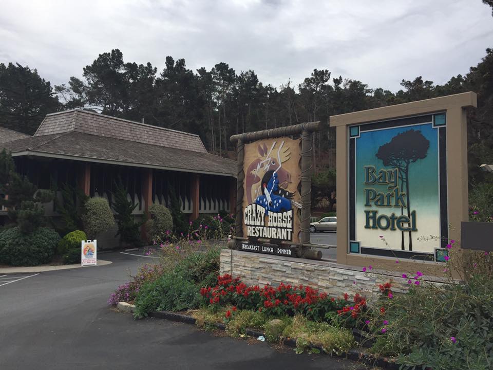 Informative signboard at the entrance of a local Monterey attraction.Crazy Horse Restaurant