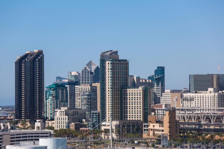 San Diego's waterfront district, downtown
